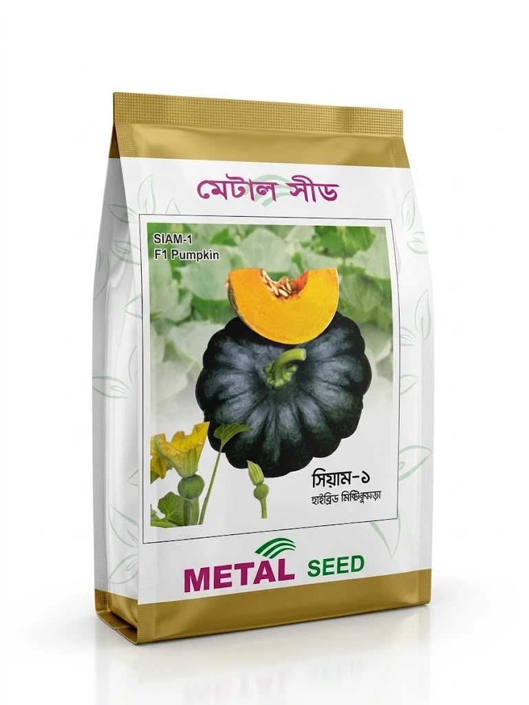 Metal Seed Siam-1 F1 Pumpkin Seeds - মেটাল সিড সিয়াম-১ হাইব্রিড মিষ্টিকুমড়া বীজ