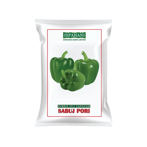 Sabuj Pori F1 Hybrid Capsicum Seeds - সবুজ পরী হাইব্রিড ক্যাপসিকাম বীজ (High Yield & Deep Green)