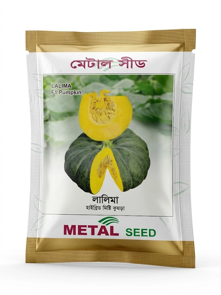 Metal Seed Lalima F1 Pumpkin Seeds - মেটাল সিড লালিমা হাইব্রিড মিষ্টি কুমড়া বীজ