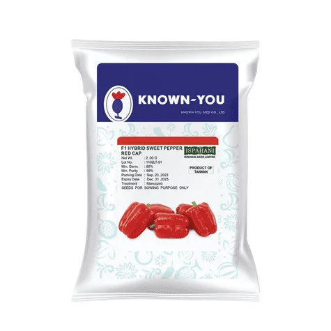 Red Cap F1 Hybrid Capsicum Seeds - রেড ক্যাপ হাইব্রিড ক্যাপসিকাম বীজ (Premium Red Variety)