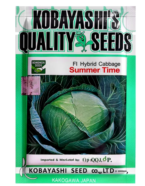 Summer Time F1 Hybrid Cabbage Seeds - সামার টাইম হাইব্রিড বাঁধাকপি বীজ (Heat Tolerant Variety)