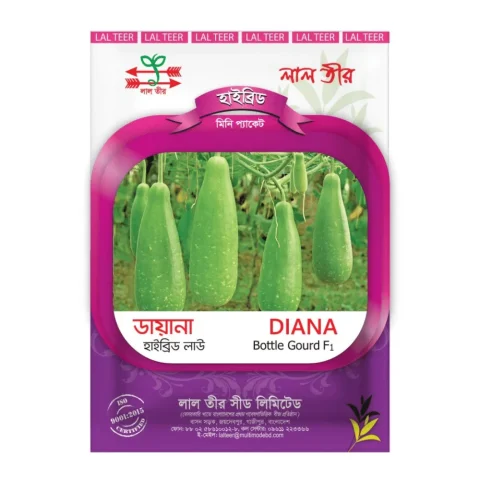 Diana F1 Hybrid Bottle Gourd Seeds - ডায়ানা হাইব্রিড লাউ বীজ (High Yielding & Year-Round)