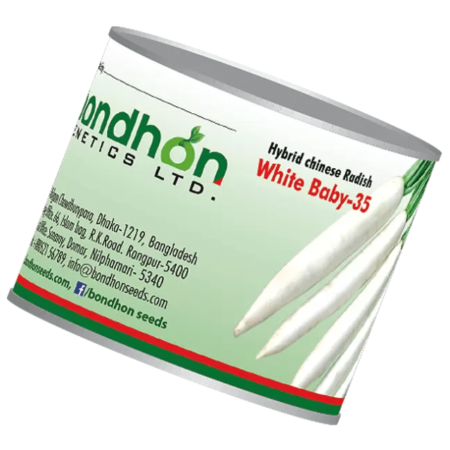 Bondhon Radish Seeds- White Baby-35 (can)