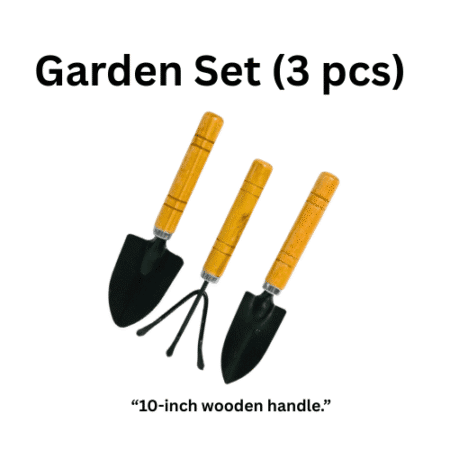 Garden Set 3 Pcs 10 Inch (Wooden Handle)
